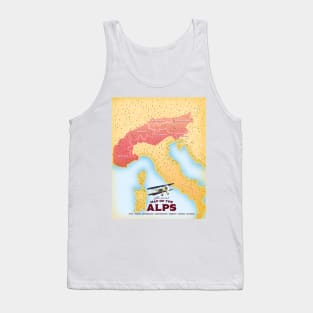 Illustrated map of the Alps Tank Top